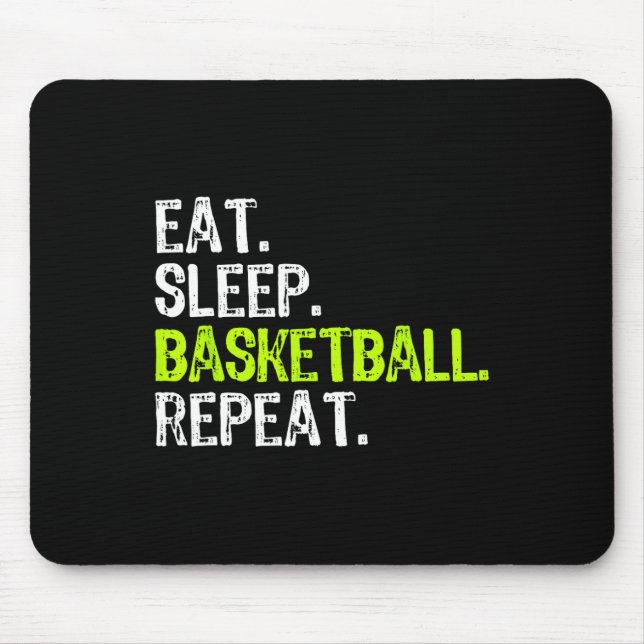 Alfombrilla De Ratón Comer Sleep Basketball Repetir jugador Diversión G (Frente)