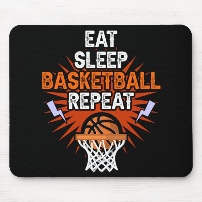 Alfombrilla De Ratón Comer Sleep Basketball Repetir Jugador Regalo Dive (Frente)