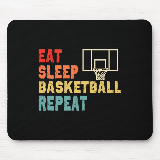 Alfombrilla De Ratón Comer Sleep Basketball Ropa de repetición para chi (Frente)