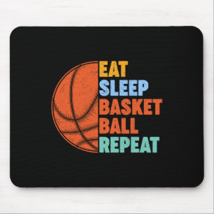 Alfombrilla De Ratón Comer Sleep Bysketbyll Repetir Para Hombres Adoles