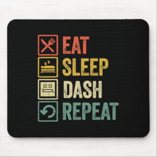 Alfombrilla De Ratón Comer Sleep Dash Repetir videojuego Geometría Vide