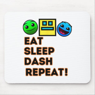 Alfombrilla De Ratón Comer Sleep Dash Repetir videojuego Geometría Vide