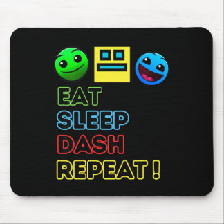 Alfombrilla De Ratón Comer Sleep Dash Repetir videojuego Geometría Vide