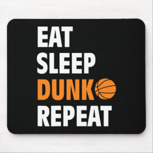 Alfombrilla De Ratón Comer Sleep Dunk Repetir Fun Baloncesto Bball