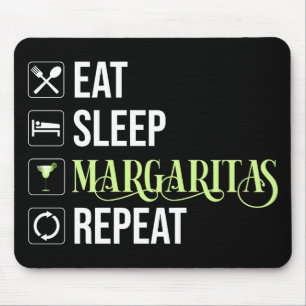 Alfombrilla De Ratón Comer Sleep Margaritas Repetir