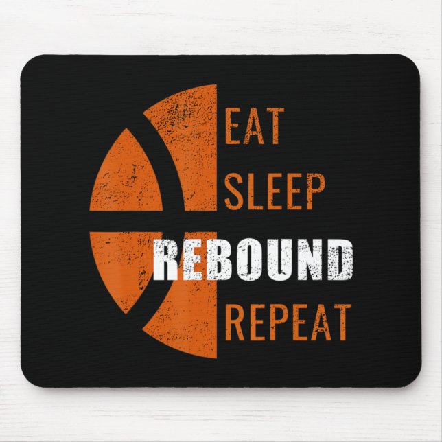 Alfombrilla De Ratón Comer Sleep Rebound Repetir Fun Basketball Hombres (Frente)