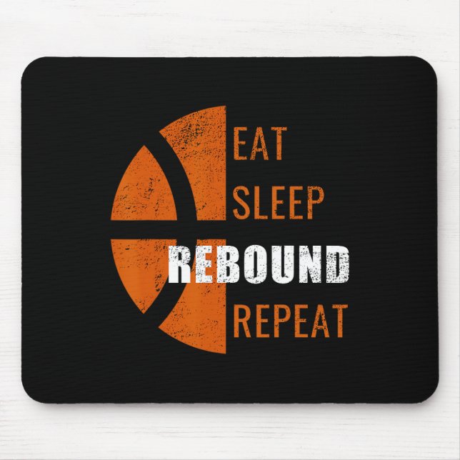 Alfombrilla De Ratón Comer Sleep Rebound Repetir Fun Basketball Hombres (Frente)