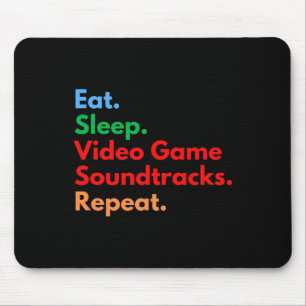 Alfombrilla De Ratón Comer Sleep Video Game Soundtrack Repetir Para Jue