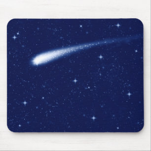 Alfombrilla De Ratón Cometa #2 - Azules marinos horizontales de