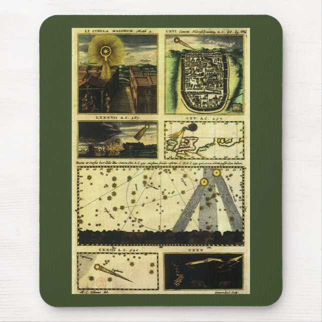 Alfombrilla De Ratón Cometas teatros de Stanislaw Lubieniecki (Frente)