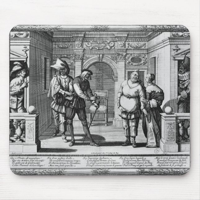 Alfombrilla De Ratón Cómicos en el teatro de Hotel de Borgoña (Frente)