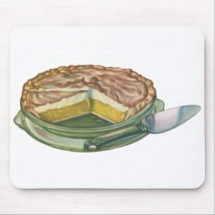 Alfombrilla De Ratón Comida antigua, postre de tarta de merengue de lim