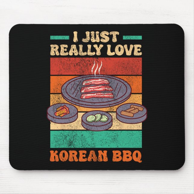 Alfombrilla De Ratón Comida asiática divertida - Bbq coreano (Frente)