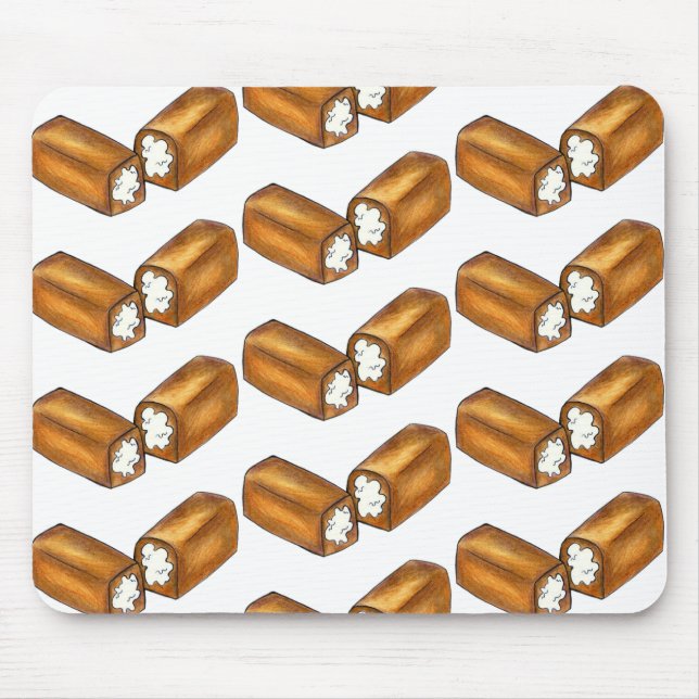 Alfombrilla De Ratón Comida basura de tarta rellena de crema (Frente)