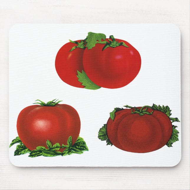 Alfombrilla De Ratón Comida, frutas, verduras, tomates de la raza roja (Frente)