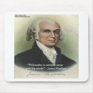 Alfombrilla De Ratón Comilla de James Madison "Filosofía/Sentido común"