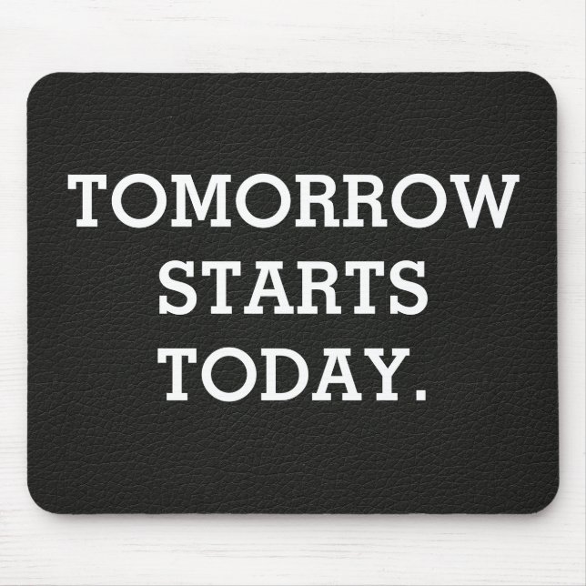 Alfombrilla De Ratón comillas inspiradoras sobre la textura de cuero (Frente)