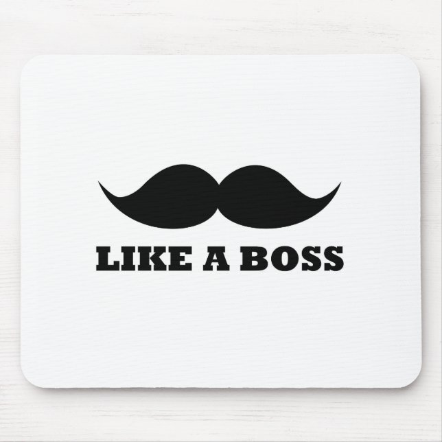 Alfombrilla De Ratón COMO BOSS, diseño del bigote (Frente)