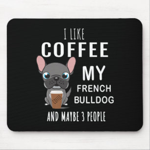 Alfombrilla De Ratón Como café con mis amigos Bulldogs 
