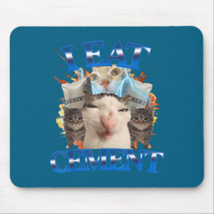 Alfombrilla De Ratón Como Cemento Gato Divertido Meme Hombres Mujeres N