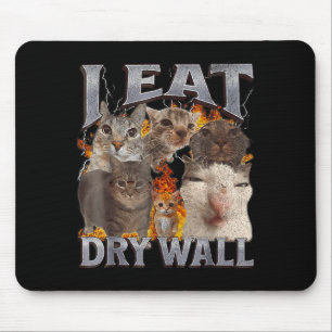 Alfombrilla De Ratón Como Drywall Gato Divertido Meme Bootleg Gráfico 