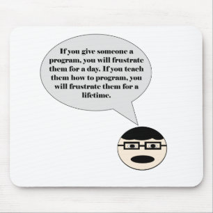Alfombrilla De Ratón Cómo frustrar un programador Mousepad