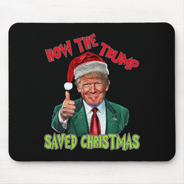 Alfombrilla De Ratón Cómo salvó Trump a los Navidades Divertidos Trump  (Frente)