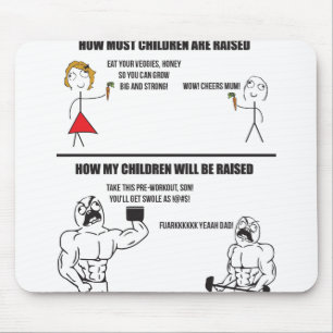 Alfombrilla De Ratón Cómo se criarán mis hijos - Meme de Gym