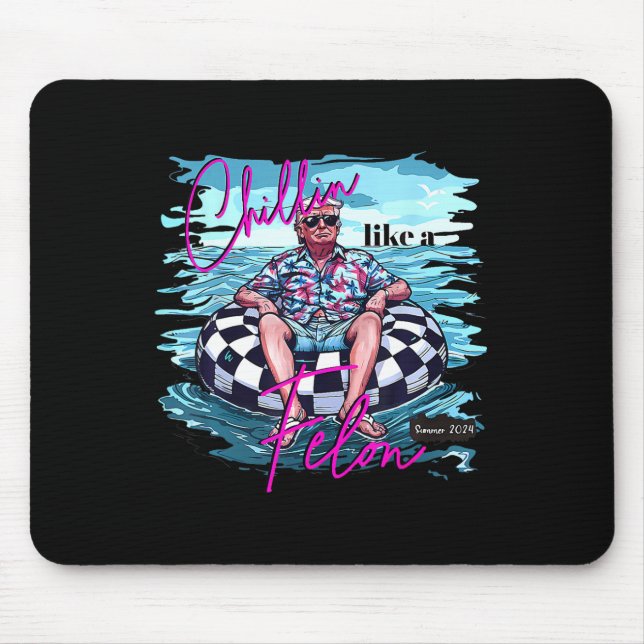 Alfombrilla De Ratón Como un delincuente divertido Trump verano 2024 6  (Frente)