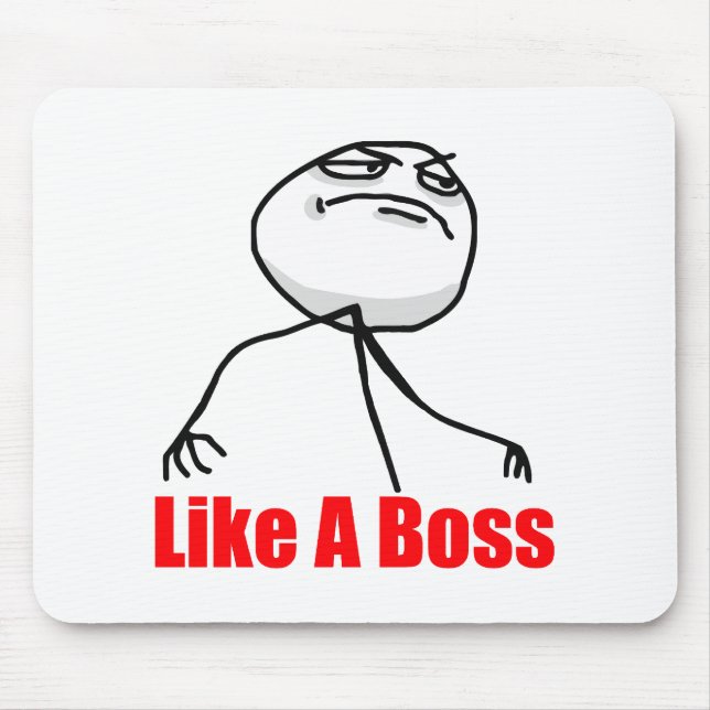 Alfombrilla De Ratón Como un jefe (Frente)