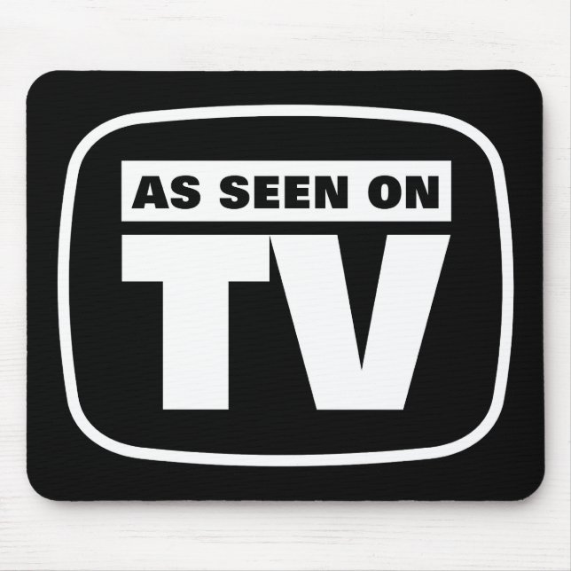 Alfombrilla De Ratón Como visto en la TV - blanco y negro (Frente)