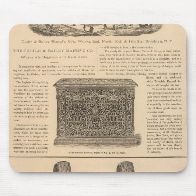 Alfombrilla De Ratón Compañía de fabricación Tuttle y Bailey (Frente)