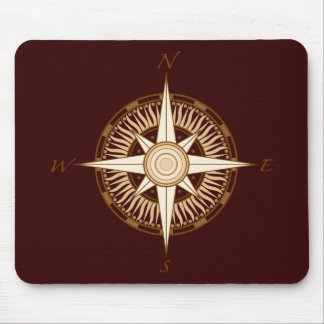 Alfombrilla De Ratón Compás antiguo Brown Mousepad