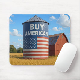 Alfombrilla De Ratón Comprar Rótulo americano en una granja silo