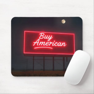 Alfombrilla De Ratón Comprar una caja de anuncios de Red Neon Americana