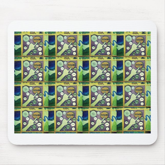 Alfombrilla De Ratón Comprobar mi botón (Frente)