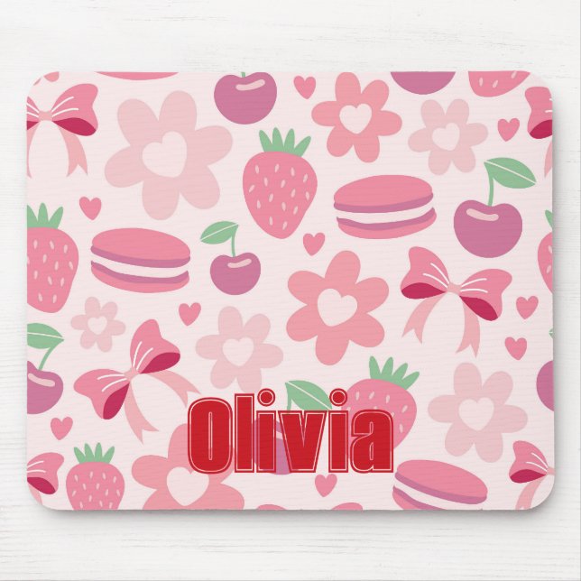 Alfombrilla De Ratón Computadora Coquette/Almohadilla de ratón para jue (Frente)