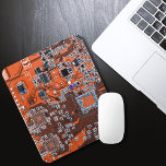 Alfombrilla De Ratón Computer Geek Circuit Board Orange<br><div class="desc">Are you looking for gifts for computer geeks? This one is for the Geek in all of us.  Computer Geek Circuit Board</div>