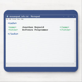 Alfombrilla De Ratón Computer Scientist Notepad Coder Format Programmer