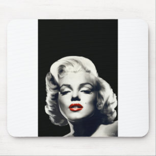 Alfombrilla De Ratón CON24BW-V4 labios rojos Marilyn EN BLACK.tif