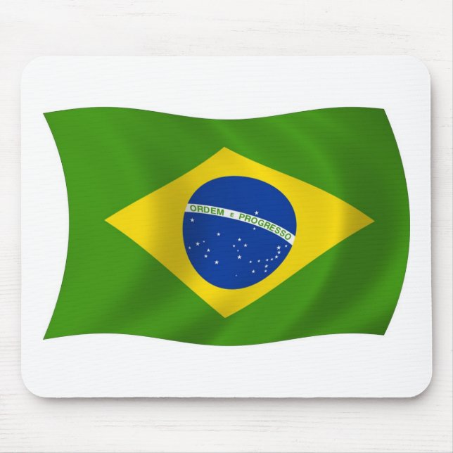 Alfombrilla de ratón con bandera de Brasil (Frente)