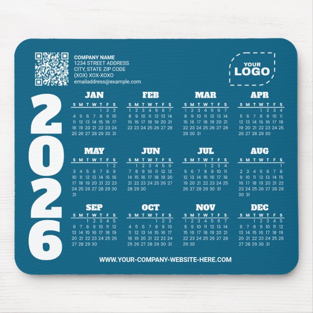 Alfombrilla de ratón con código QR para empresa co (Frente)