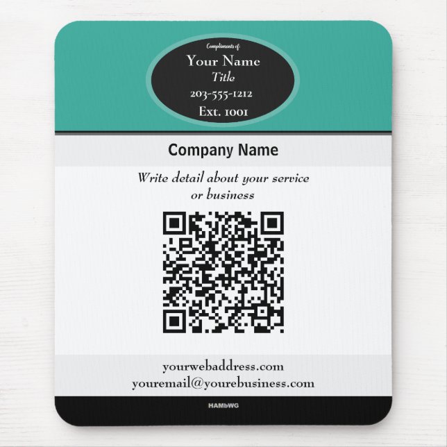Alfombrilla de ratón con código QR promocional HAM (Frente)