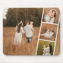 Alfombrilla de ratón con collage de 4 fotos person