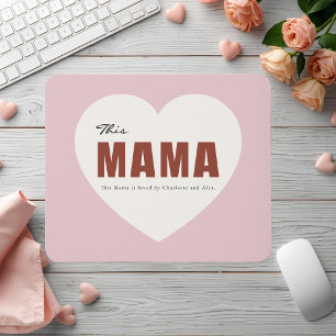 Alfombrilla de ratón con corazón de Mama personali