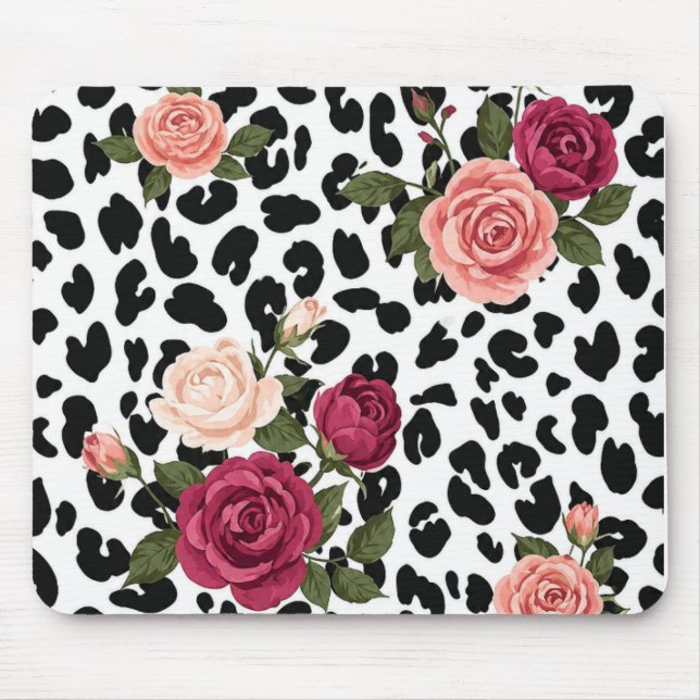 Alfombrilla de ratón con estampado vintage de leop (Frente)