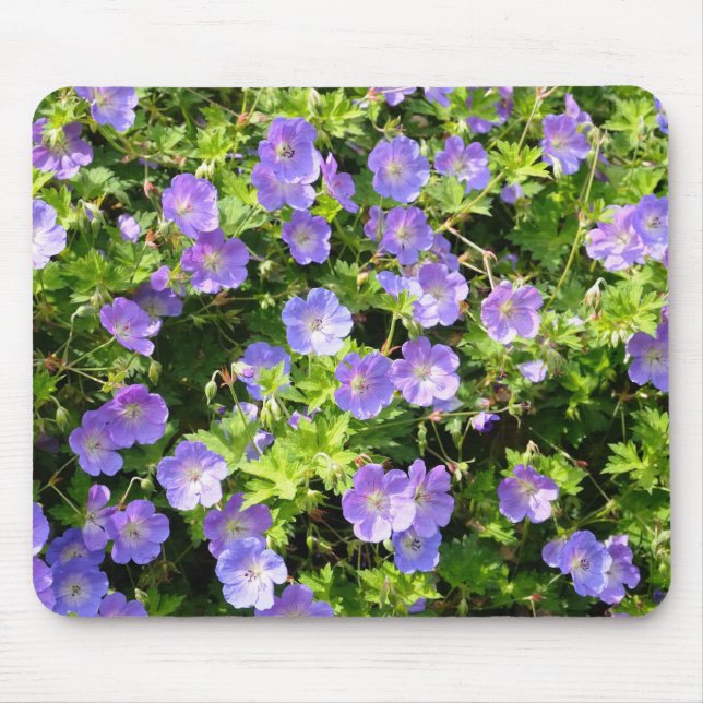 alfombrilla de ratón con flores azules (Frente)