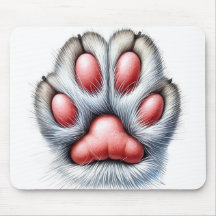 Alfombrilla de ratón con garra de gato – Divertida