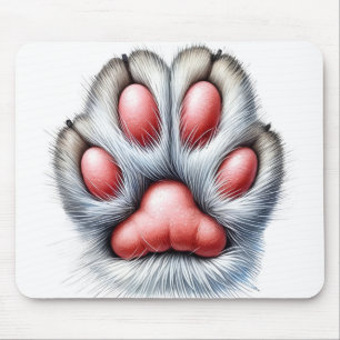 Alfombrilla de ratón con garra de gato – Divertida