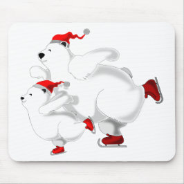 Alfombrilla de ratón con osos de Navidad